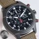 Swiss Grade 1 IWC Pilot's Chronograph Top Gun Black Ceramic Watch Military Green Strap (3)_th.jpg